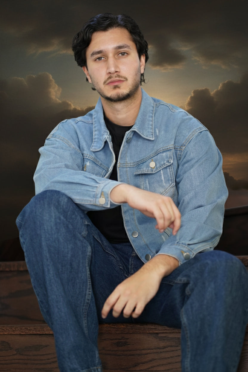 Classic style Denim Washed Denim Jacket