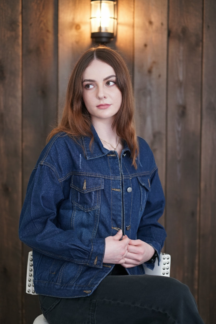 Classic style Denim Washed Denim Jacket