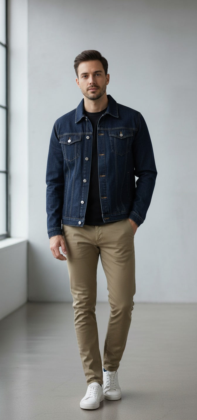 Classic style Denim Washed Denim Jacket