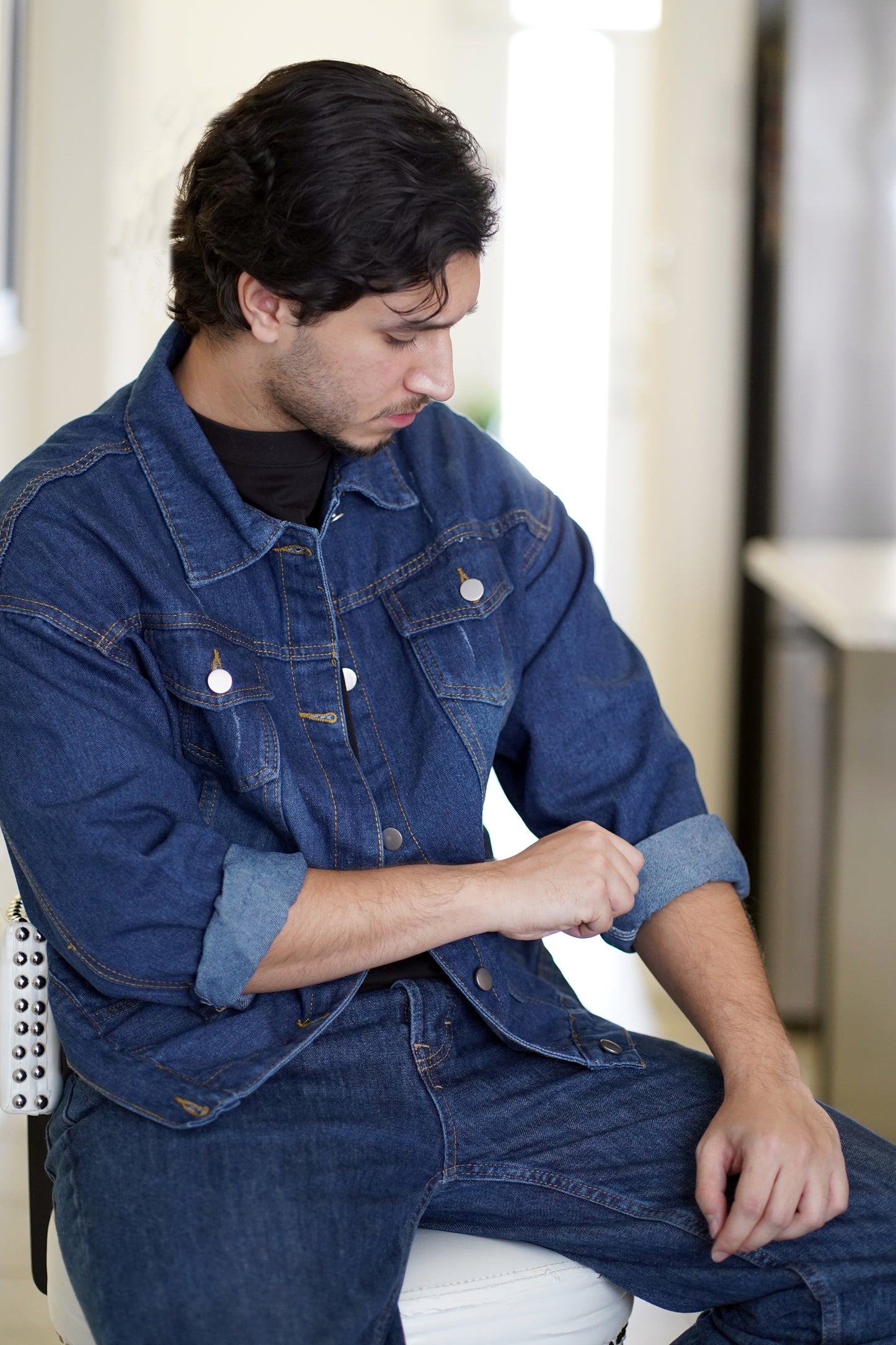 Classic style Denim Washed Denim Jacket