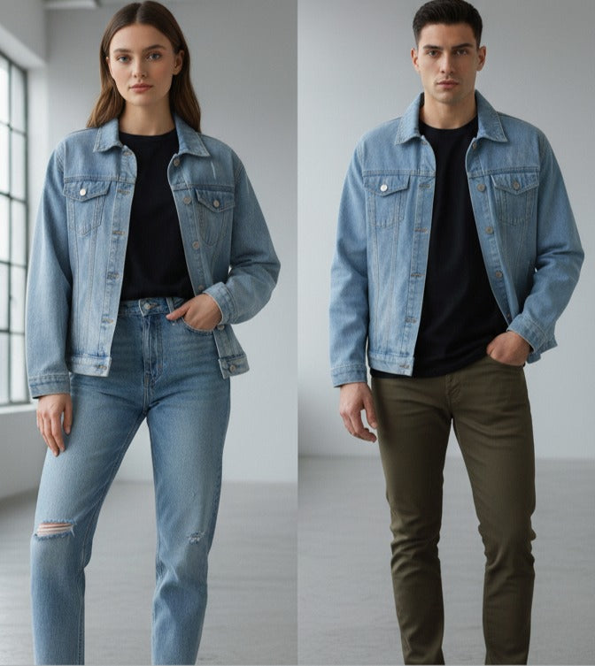Classic style Denim Washed Denim Jacket